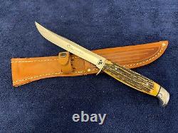 Case XX USA Stag Hunter 1965-69 516-5 Ssp Knife With Sheath, Vintage