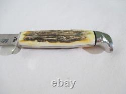 Case XX Vintage 1977 Blue Scroll Fixed Blade Stag 516-5 SSP with Sheath