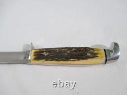 Case XX Vintage 1977 Blue Scroll Fixed Blade Stag 516-5 SSP with Sheath