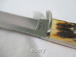Case XX Vintage 1977 Blue Scroll Fixed Blade Stag 516-5 SSP with Sheath