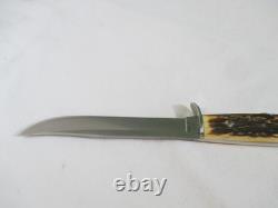 Case XX Vintage 1977 Blue Scroll Fixed Blade Stag 516-5 SSP with Sheath