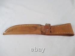 Case XX Vintage 1977 Blue Scroll Fixed Blade Stag 516-5 SSP with Sheath