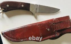 Case XX Vintage Fixed Blade Hunting Knife Wood Handle Stainless Steel with Sheath