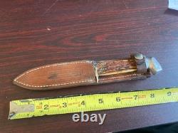 Case XX fixed blade knife (1940-1965) Sambar Deer Stag with Sheath