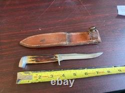 Case XX fixed blade knife (1940-1965) Sambar Deer Stag with Sheath