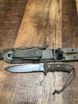 Chris Reeve 7 Green Beret Knife & Scabbard. Serrated blade, never carried