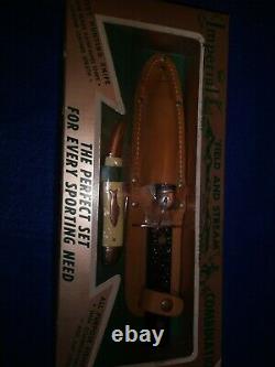 Classic 1950's Imperial Field and Stream Hunting 3 Knife Set nicest you'll find
