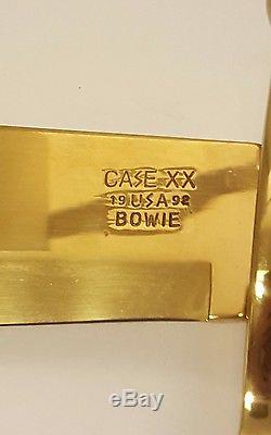 Collectible CASE XX 1992 Bowie Stag Fixed Blade Hunting Knife Original Sheath