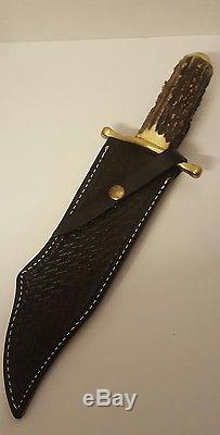 Collectible CASE XX 1992 Bowie Stag Fixed Blade Hunting Knife Original Sheath