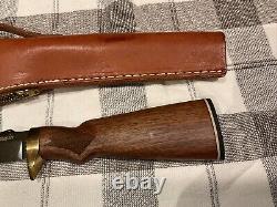 Corwin Knives Gunstock Hunting Knife & Leather Gun Case Sheath 9-1/4 Unused