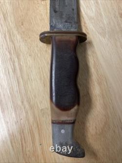 Craftsman Eagle Knife Hunting Fixed Blade Survival Bowie With Leather Sheath USA