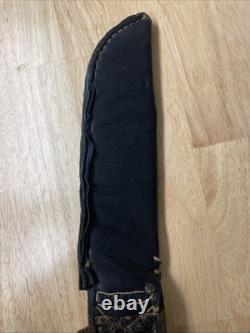 Craftsman Eagle Knife Hunting Fixed Blade Survival Bowie With Leather Sheath USA