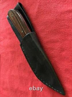 Custom 1980's Hunting Knife Rare Florida Maker Brj No. 234 Original Sheath