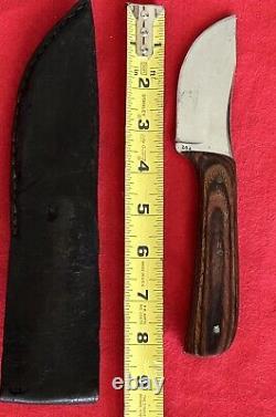 Custom 1980's Hunting Knife Rare Florida Maker Brj No. 234 Original Sheath