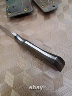 Custom 3 Blade Knife With pinned Micarta STERILE Unmarked Maybe Dozier 2 Sheath