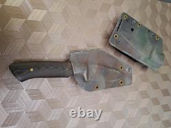 Custom 3 Blade Knife With pinned Micarta STERILE Unmarked Maybe Dozier 2 Sheath