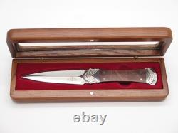 Custom Buck 205 Koji Hara Limited ATS-34 Burlwood Dagger Knife