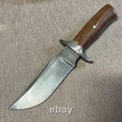 Custom D. K. Knives USA, 1095, Damascus Bolster, Micarta Handle, Custom Sheath