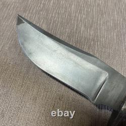 Custom D. K. Knives USA, 1095, Damascus Bolster, Micarta Handle, Custom Sheath