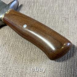 Custom D. K. Knives USA, 1095, Damascus Bolster, Micarta Handle, Custom Sheath