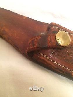 Custom Draper Knife With Sheath Hunting Bowie Knife Excellent Condition