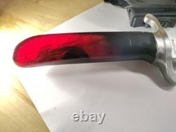 Custom Hand-Forged 11.5 Bowie Knife Nicholson File Steel Red Lava Resin handle