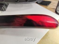 Custom Hand-Forged 11.5 Bowie Knife Nicholson File Steel Red Lava Resin handle
