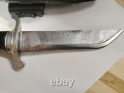 Custom Hand-Forged 11.5 Bowie Knife Nicholson File Steel Red Lava Resin handle