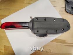 Custom Hand-Forged 11.5 Bowie Knife Nicholson File Steel Red Lava Resin handle