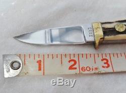 Custom Hand Made 70's Russ Andrews ERA II Drop Point Skinner Hunting Stag Knife