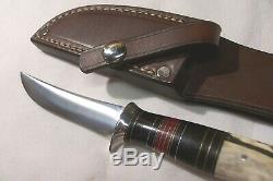 Custom Hand Made Stag Hunting Knife Michigan USA Made by Mike Malosh Scagel Stl