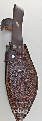 Custom Handmade 9 Inches Long In High Carbon Steel Skinner Knife With Sheath