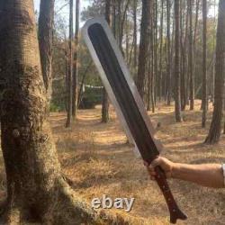 Custom Handmade Carbon Steel Hunting Machete Outdoor Camping & Utility Use