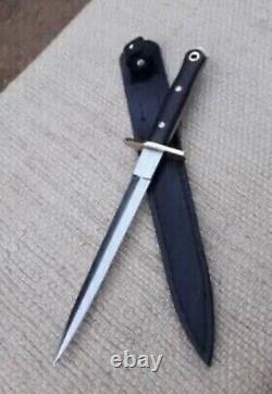 Custom Handmade D2 Tool Steel Blade Hunting Dagger Knife Micarta Handle+sheath