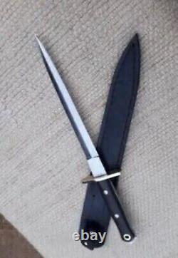 Custom Handmade D2 Tool Steel Blade Hunting Dagger Knife Micarta Handle+sheath