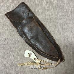 Custom Handmade Hunter, Impala Horn, Unique Aged Sheath, Circa 1980's
