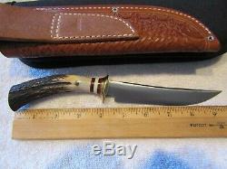 Custom Handmade Knife. Jim Behring Deer And Trout Knife. Unused. Excellent+++