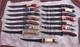 Custom Handmade Lot Of 15 Pcs Fillet Knife With Leather Sheath 13'' Hand Forged