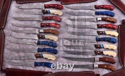 Custom Handmade Lot Of 20 Pcs Fillet Knife With Leather Sheath 13'' Hand Forged