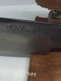 Custom Handmade R. H. RUANA KNIFE! Stag Hunting Skinner Knife. Very pretty knife