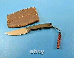 Custom JB Knife Fixed Straight-Back Micarta Handle YFS Rivets + Sheath