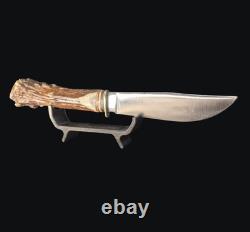 Custom Kabar 1205 Stag Antler Handle Hunting Knife