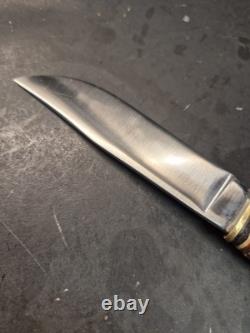 Custom Kabar 1205 Stag Antler Handle Hunting Knife