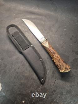 Custom Kabar 1205 Stag Antler Handle Hunting Knife