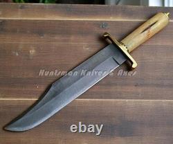 Custom Made 12C27 Steel Stocked Buck 903 Bowie REPLICA in Bone Handle