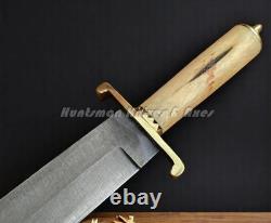 Custom Made 12C27 Steel Stocked Buck 903 Bowie REPLICA in Bone Handle