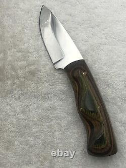 Custom Made Drop Point Fixed Blade Made In 1992 Full Tang With Leather Sheath