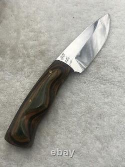 Custom Made Drop Point Fixed Blade Made In 1992 Full Tang With Leather Sheath