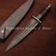 Custom Made Hand Forged Aged Arkansas Toothpick DAGGER withLeather Stacked Handle