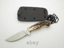 Custom Mike Irie Custom Stag Compact Small Fixed Blade Hunting Knife